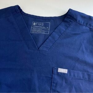 Figs Men’s Chisec 3‎ pocket Scrub Top Short sleeve Navy XL nursing
